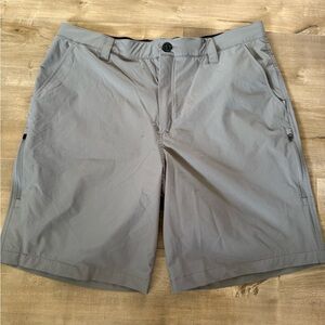Orvis Tech Shorts Men 36 Hiking Shorts Gray‎ Stretch Mesh Outdoor Zip Pockets